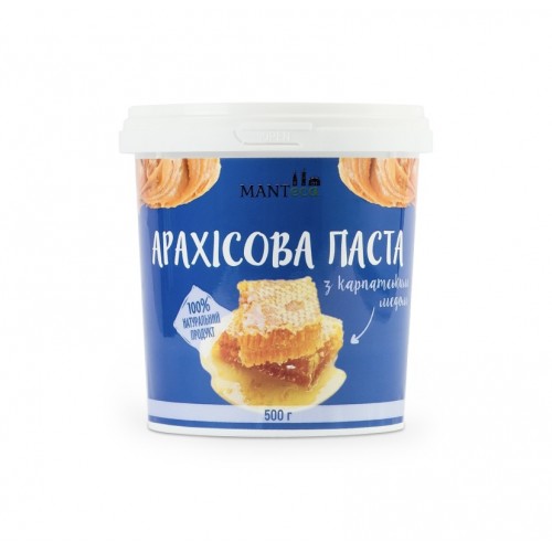 Натуральная арахісова паста з медом