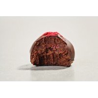 VEGAN цукерки без цукру з натуральним шоколадом "Малиновий трюфель"